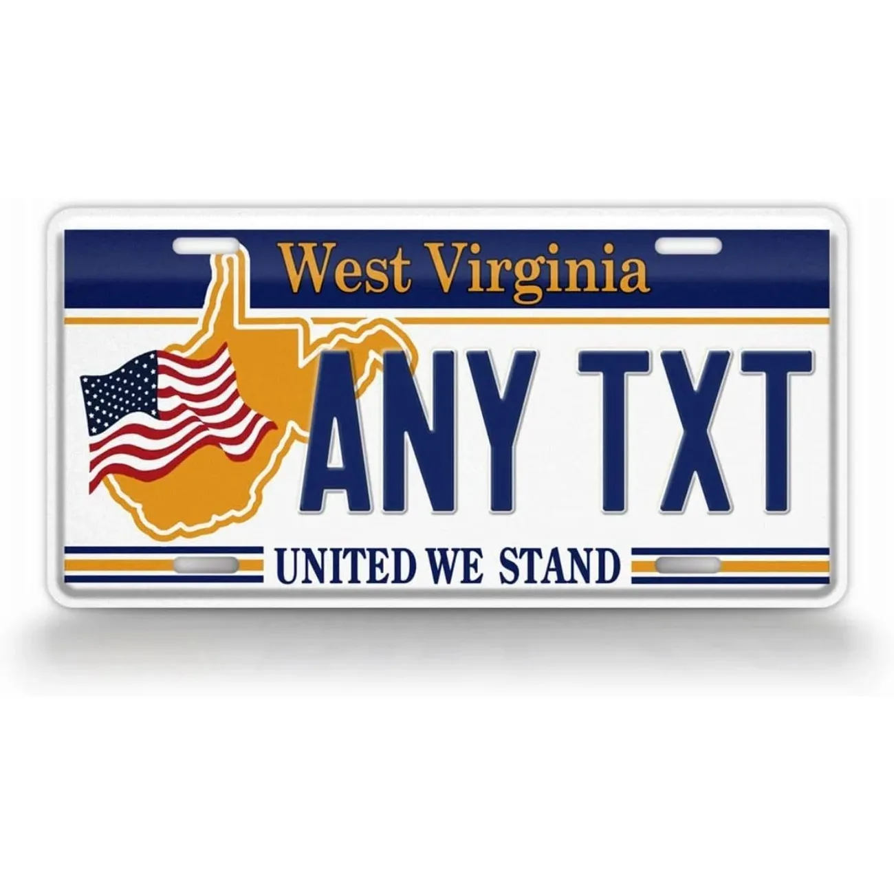 Custom Personalized West Virginia United We Stand Tag Home Wall Decor Waterproof Dustproof Ornament