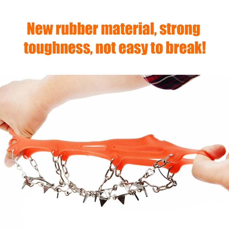 Outdoor Climbing Non-Slip Ice Snow Grippers 13 Teeth Spike Cleats Crampons For Family Outdoor Camping Accessories