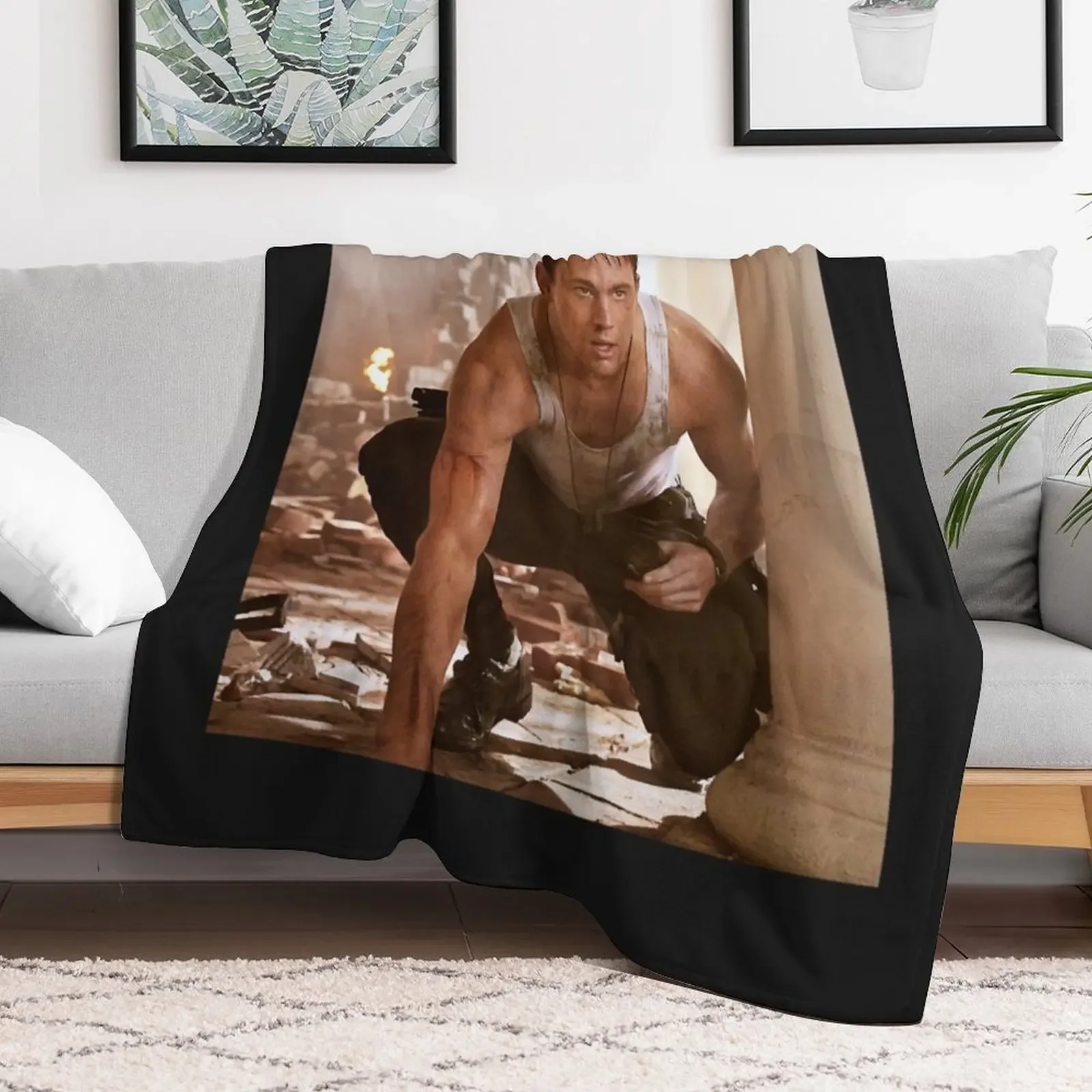 Channing Tatum Scene Throw Blanket warm winter Summer Beddings halloween Blankets