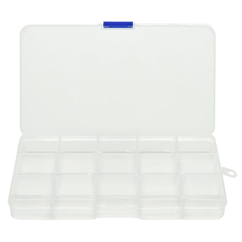 1pc 15 Compartments Fishing Fish Hook Bait Lure Box Tackle Storage Box Container Case Fishing Tool