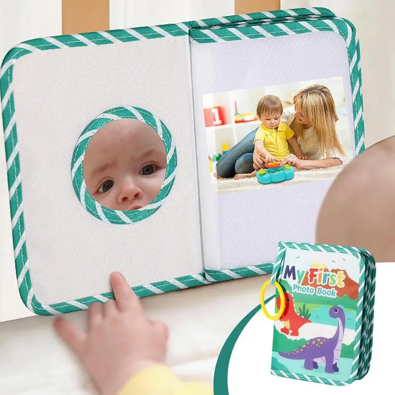 

Picture Book For Baby 6X8Inches Picture Book Baby Cloth Photo Albums Dinosaur Themed Baby Toys First Year Soft Safe Album Book