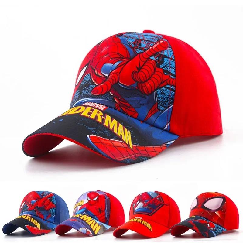 

Disney Spiderman Anime Summer Spring Kids Brand Hat Boy Girl Travel Caps Spider Man Cosplay Children Baseball Caps Gift
