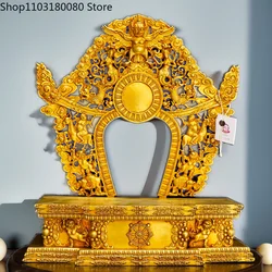 Exquisite Copper gilding carving buddha base For buddha statue Tibet Large size 37cm,27cm