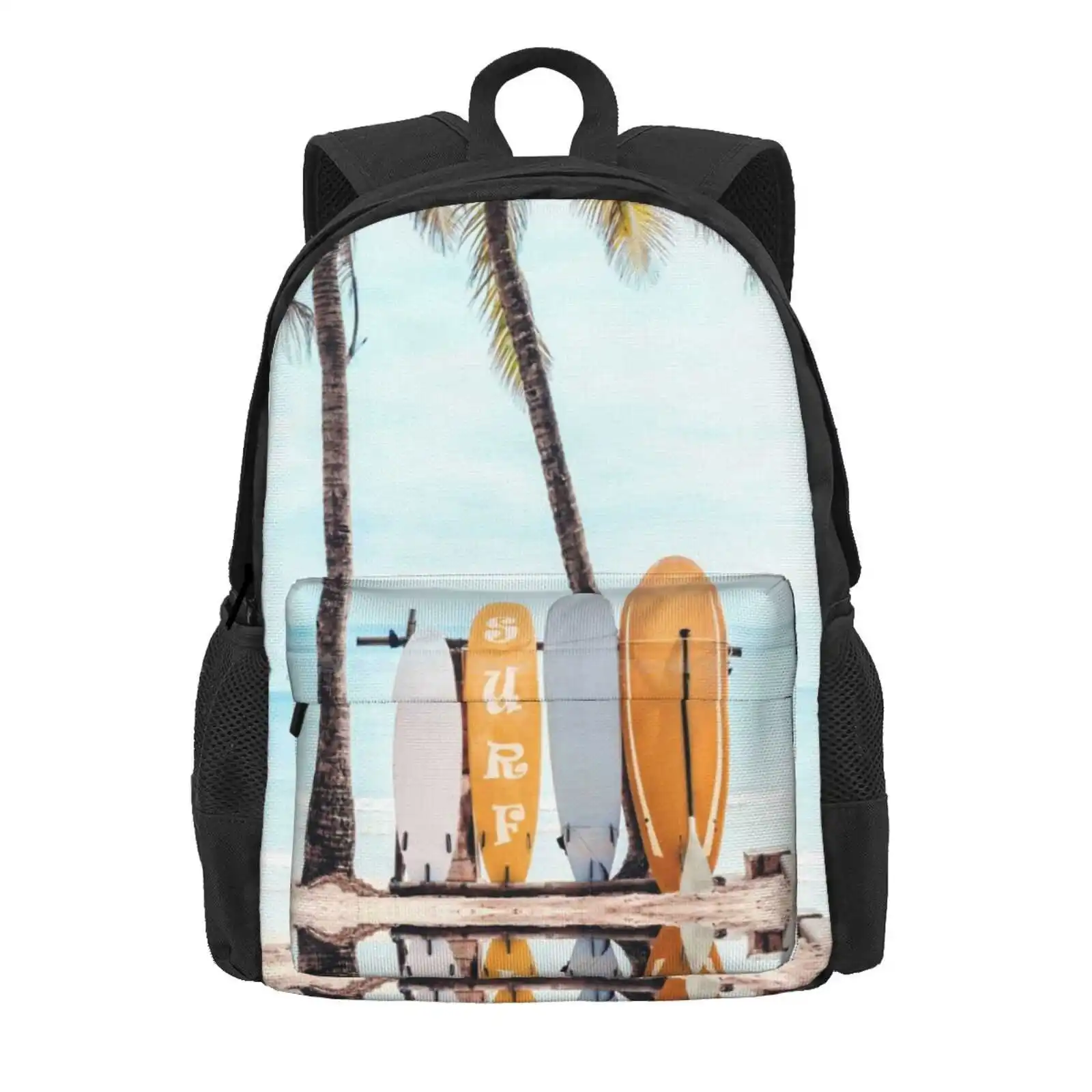 Choose Your Surfboard Hot Sale Schoolbag Backpack Fashion Bags Beach Nature Ocean Coastal Landscape Seascape Water Shore Waves