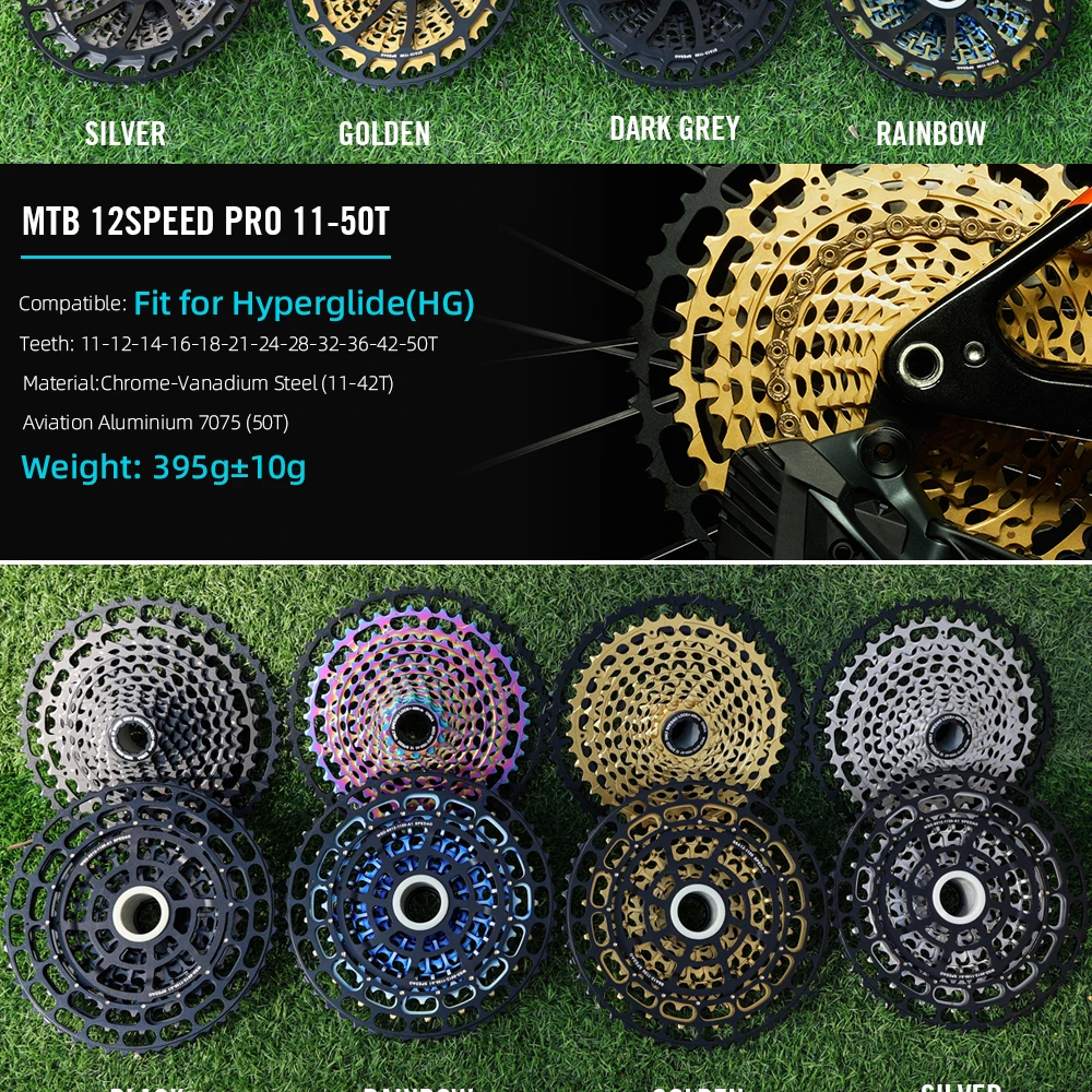 SPEDAO 12 Speed MTB Cassette 10-52T 10-50T 11-50T XD HG Freewheel Lightweight CNC K7 Sprocket Drivetrain Upgrade Bike Parts
