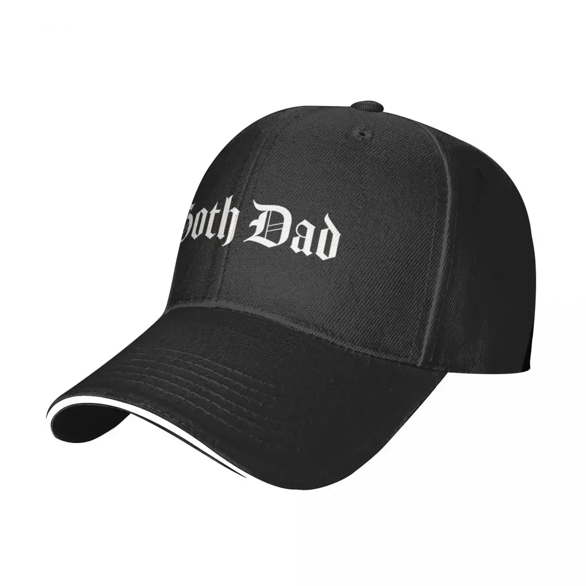 Goth Dad - Vintage Blackletter - Alt Millennial Elder Emo Baseball Cap Icon Trucker Hat Mens Women's