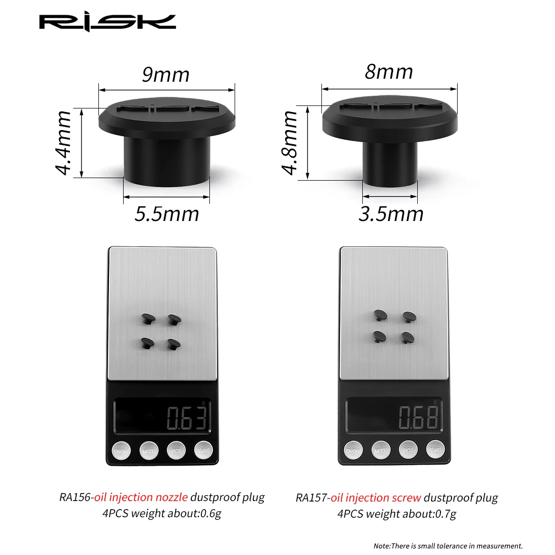 4pcs RISK Road Bicycle Bike Oil Disc Brake Bleed Nipple Cover Dustproof Plug Bleeder Oil Nozzle Screw Dust Cap for R7170/ R8170