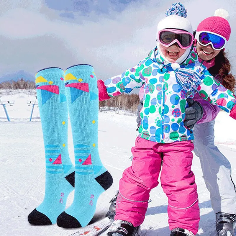 1 Pair Kids Sports Sock Winter Outdoor Thick Warm Sock Children Snow Ski Sock Boys Girls Thermal Sock For Roller Skating Hiking