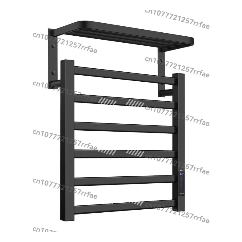 Intelligent electric towel rack, bathroom digital display timing, bathroom drying, bath towel free punching rack