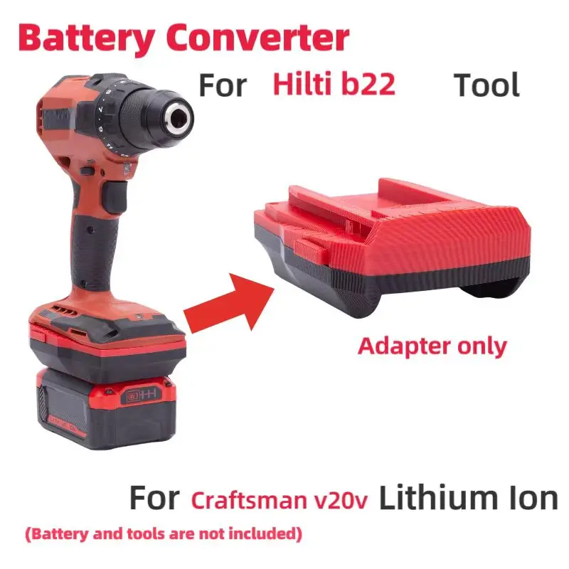 

Battery Adapter for Craftsman v20 Lithium Converter To Hilti 22v Cordless Drill Tool (Only Adapter)