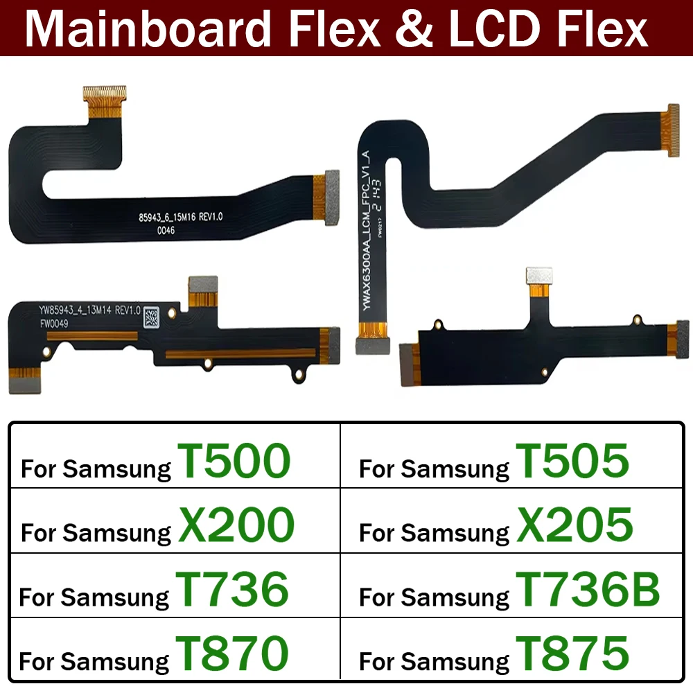 Новинка для Samsung Tab A7 10,4 2020 T500 T505 A8 10,5 2021 X200 X205 S7 T736 T870 T875 Разъем материнской платы ЖК-дисплей