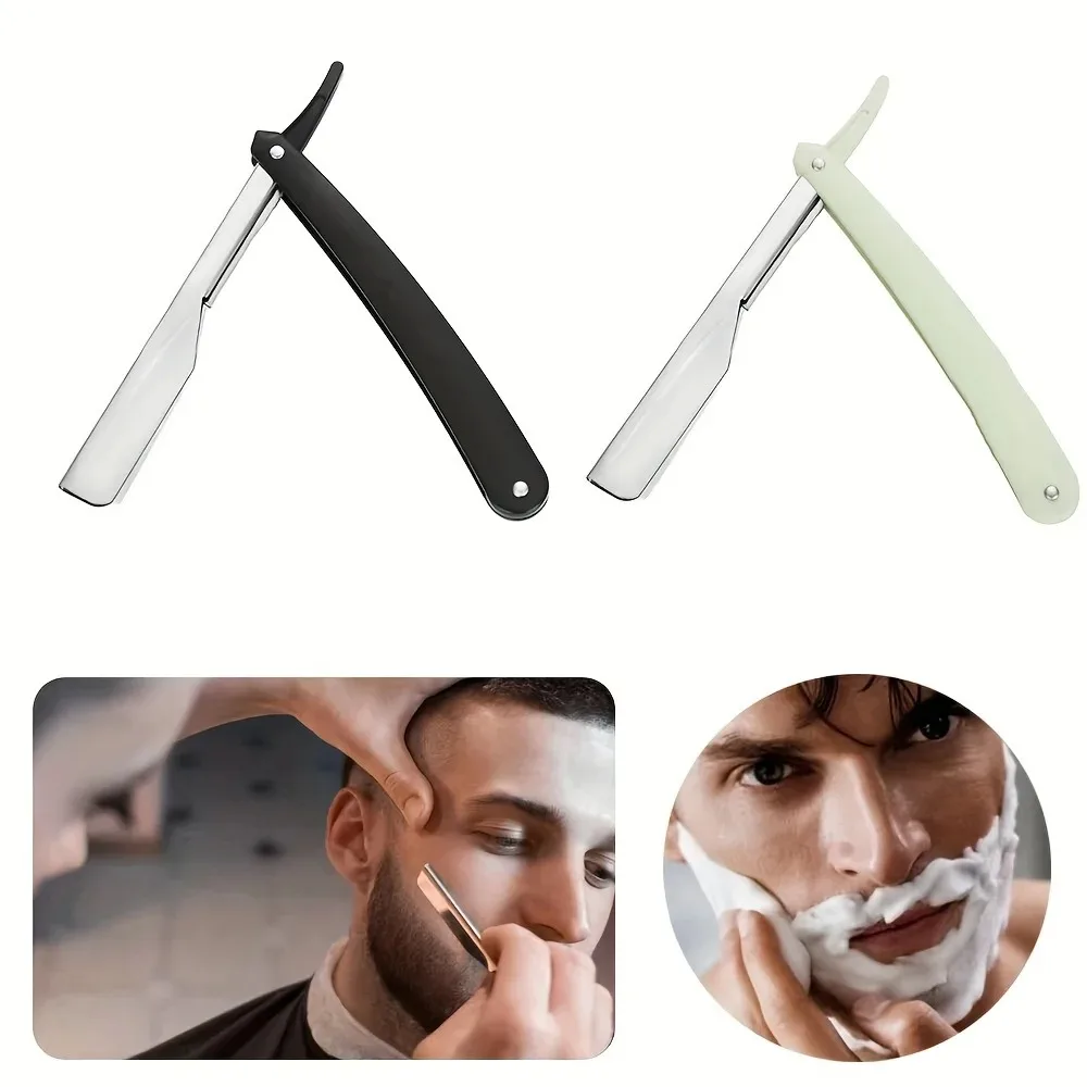 Pro Manual Shaver Straight Edge Stainless Steel Sharp Barber Razor Folding Shaving Beard Cutter Holder Barber Tools