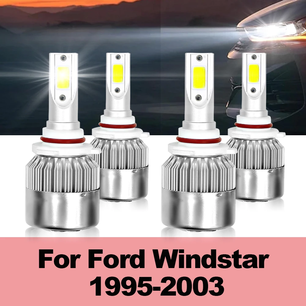 LSlight Car Headlight 9600LM Kit 9005+9006 Vehicle Front Bulb 12V For Ford Windstar 1995 1996 1997 1998 1999 2000 2001 2002 2003