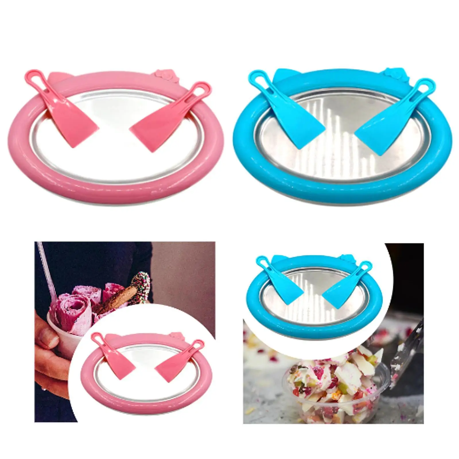 Rolled Ice Machine DIY Instant Ice Cream Maker for Soft Serve Sorbets Gelato Frozen Yogurt Ice Machine