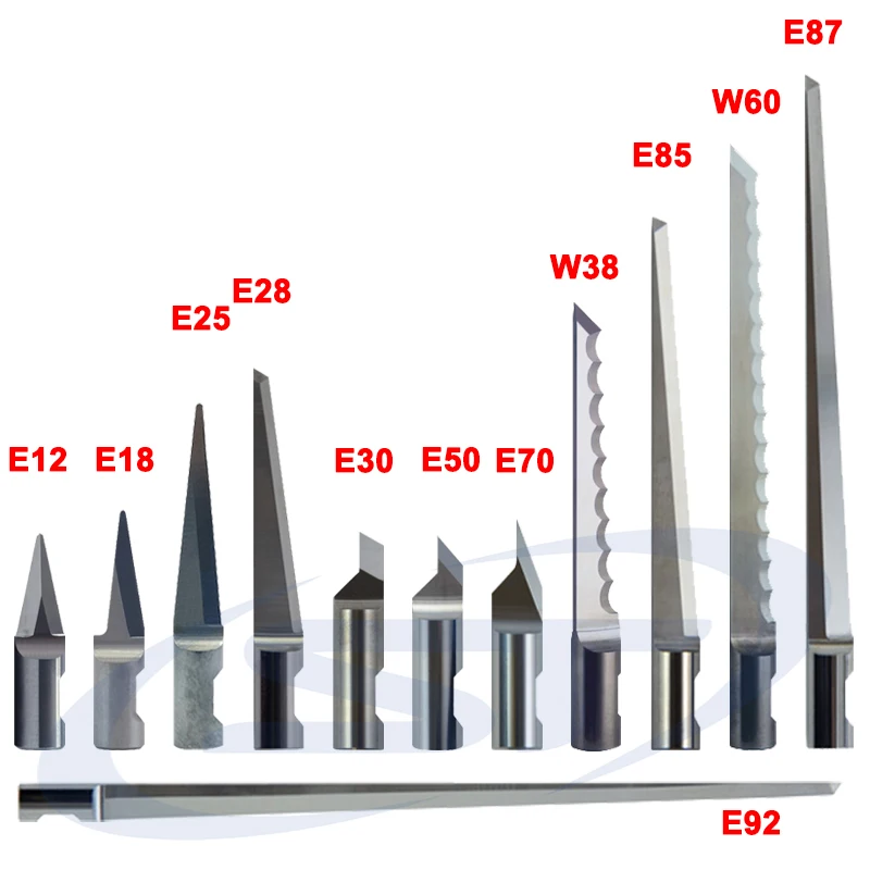 ECOCAM E12 Oscillating Blades Knives Double Edge Round 6mm For CNC Machine Cutting Knife