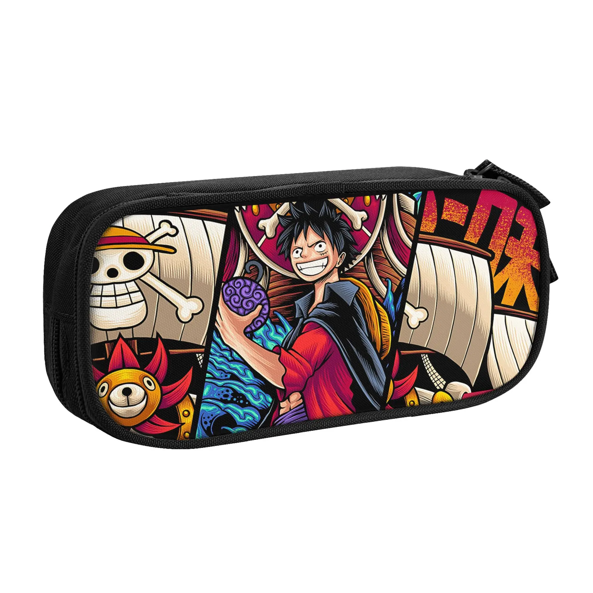Large Capacity Bags for Child Cartoon One Piece Anime Luffy  Handheld Study Bag for Boys Gilrs Kids