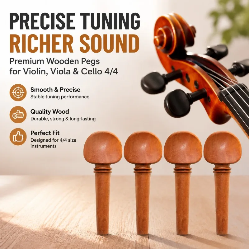 Violin Viola Tuning Peg Accessory String Shaft Knob Adjustment Spindle Handle Fit String Instrument Precise Pitch Modulation