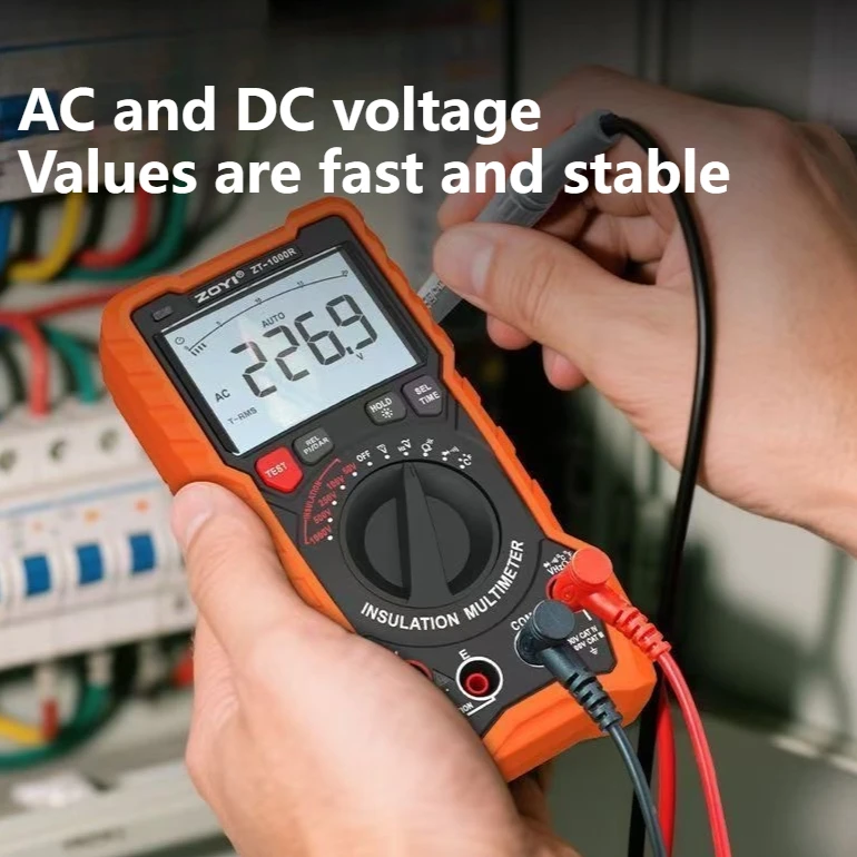 ZOYI Insulation Resistance Meter ZT-1000R High-Precision Digital Megohmmeter 1000V Electronic Shaker digital Meter Multimeter