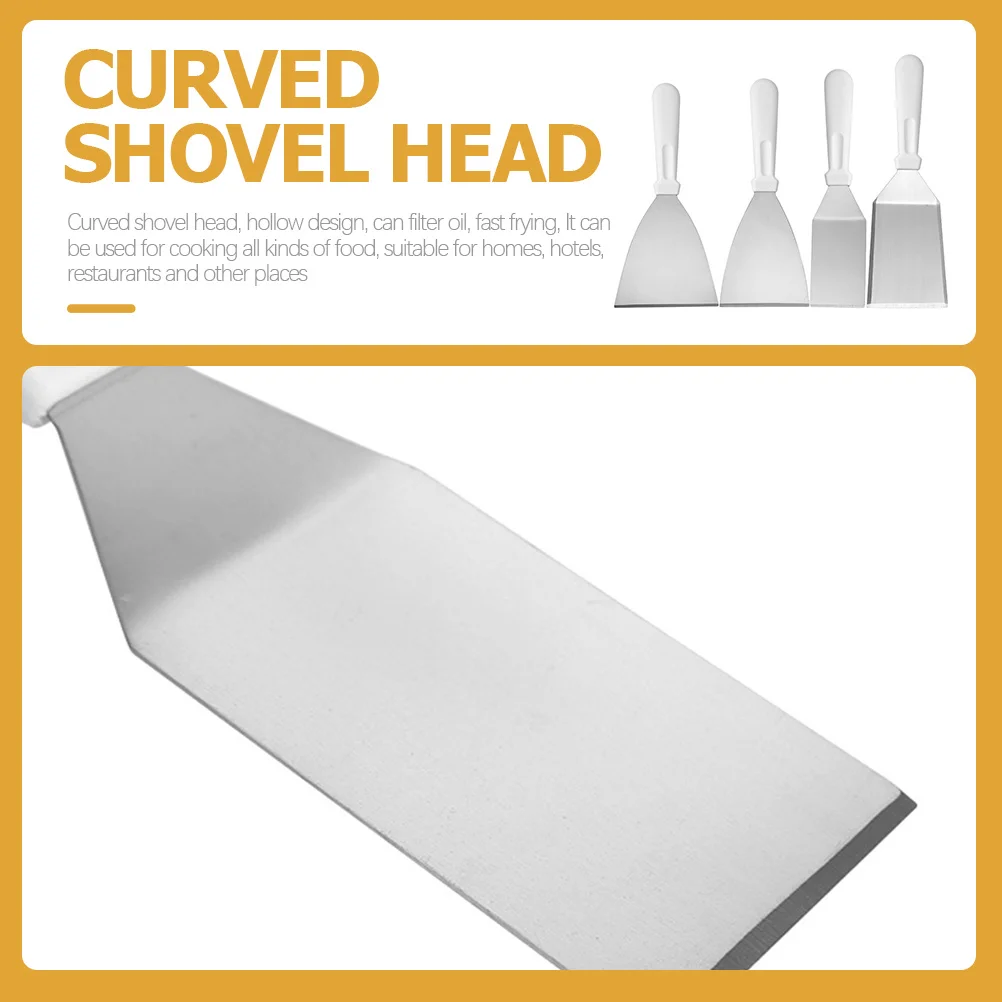 

4Pcs Multipurpose Stainless Steel Cooking Spatula Steak Frying Shovel Kitchen Tool for Home Restaurant Hotel Practical Use