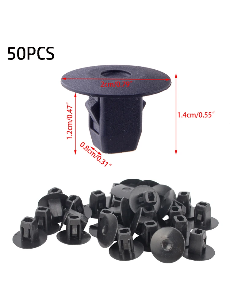 50x Fender Side Molding Clips Grommet Fastener For Honda For Civic For Odyssey 90682-SEA-003 Replacement