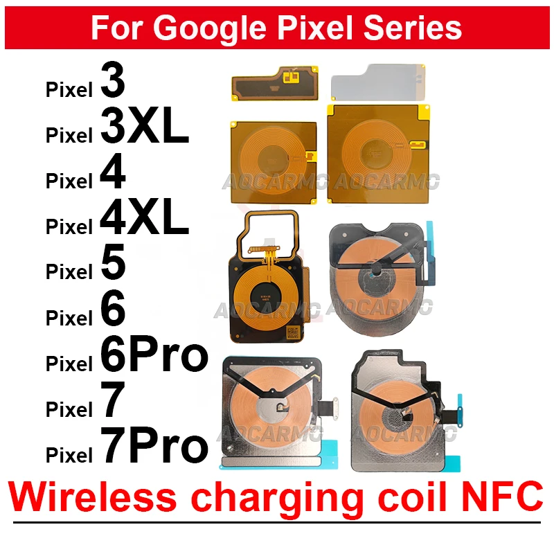 For Google Pixel 4 3 XL 4XL 5 6Pro 6 6A 7 Pro 7A 7Pro Wireless Charging Induction Coil NFC Module Replacement Parts