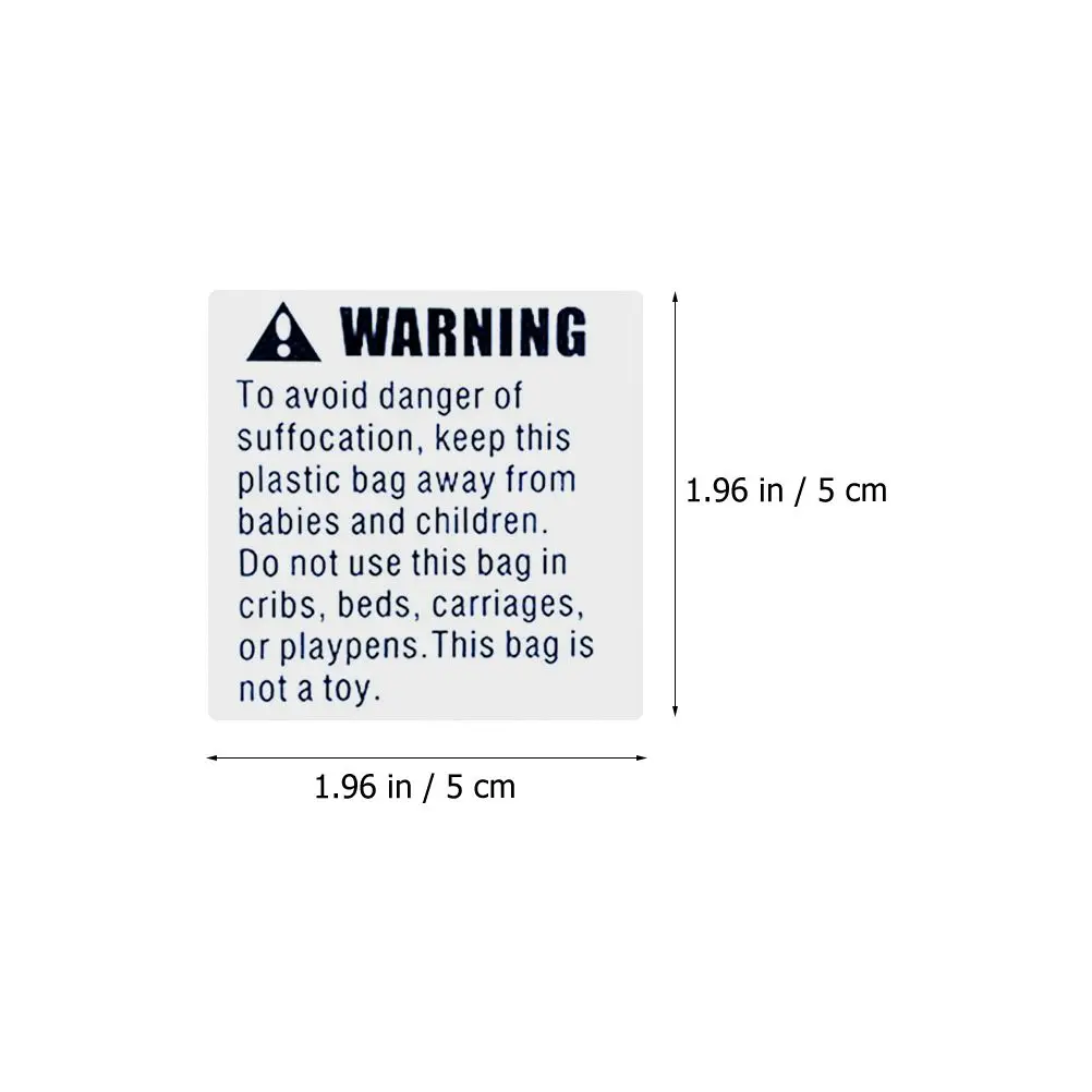 1 Roll of Suffocation Warning Labels Self-adhesive Suffocation Warning Suffocation Warning Stickers Shipping Suffocation