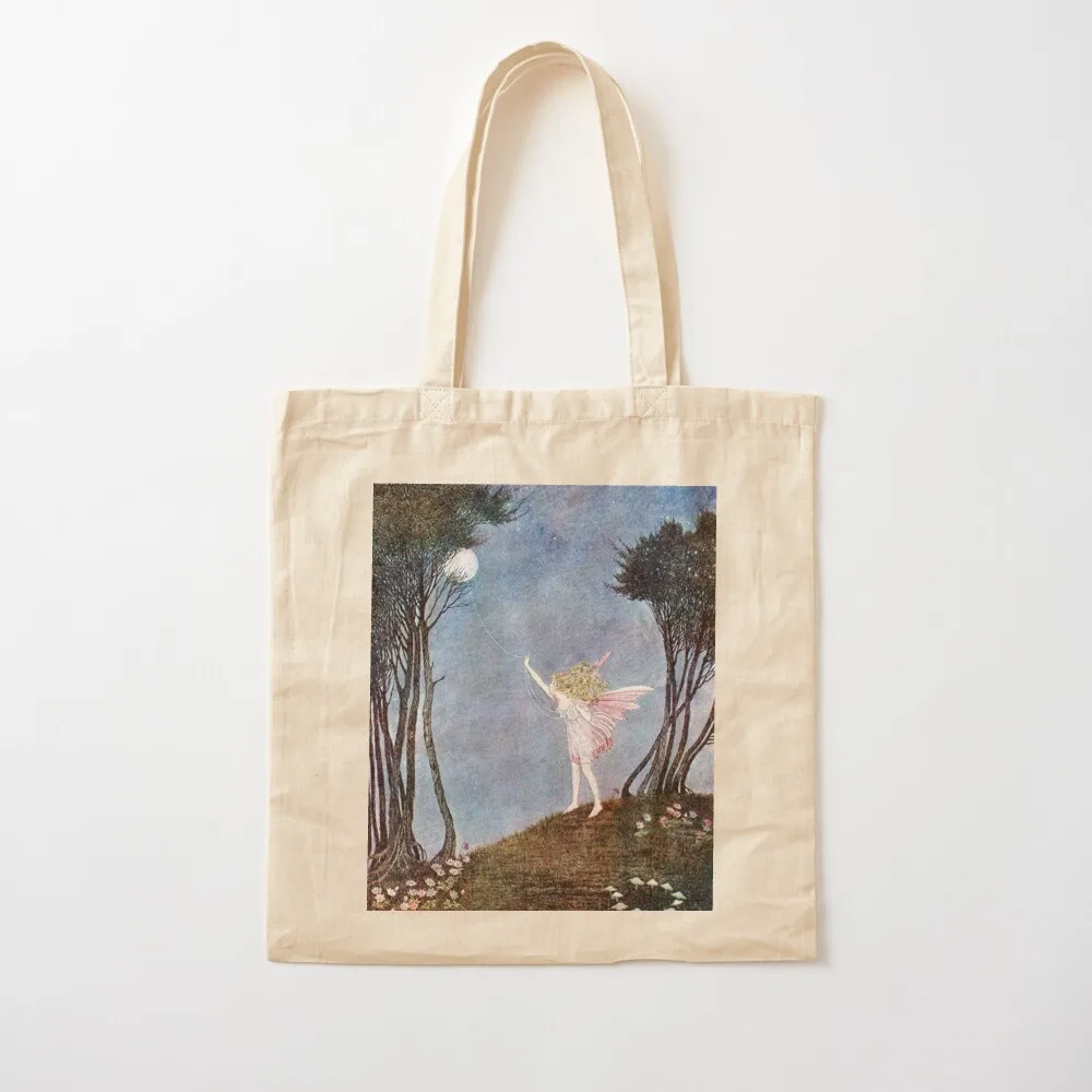 Catching the Moon on a rope of dewdrops - Fairyland - Ida Rentoul Outhwaite Tote Bag Canvas bag sac pour femme large tote bag