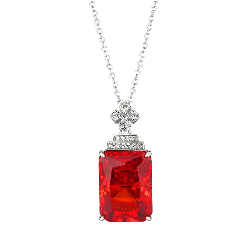 Jewelry Suit Bird's Nest Cut Vintage Dignified Pendant Necklace Main Stone 15*20