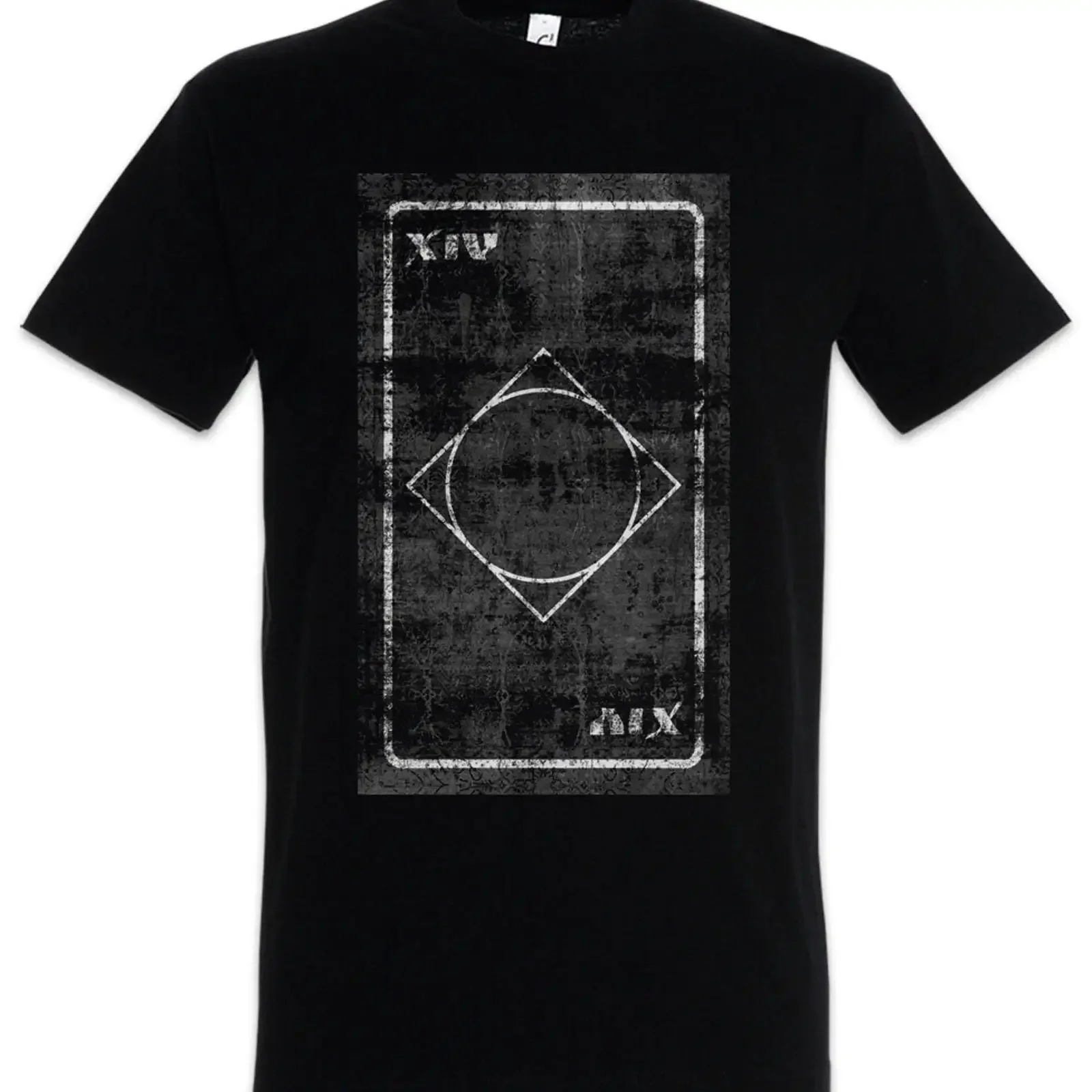Tarot Discipline T Shirt Card Cards Symbol Sign Logo Insignia vintage Washed Slightly designer clothes homme graphic Versatile