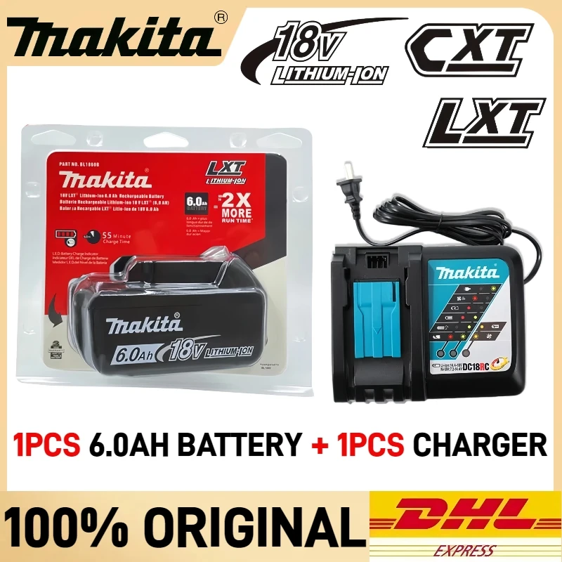 

100% original makita battery, makita 18v Tools Lithium Battery 6.0Ah for makita 18V DTW700 DGA404 DDF487 DTD173 HR140D DJV182