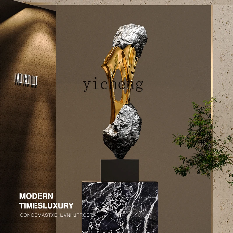 

XL light luxury stone to run floor ornaments, living room sofa side TV cabinet next to the entrance decoration