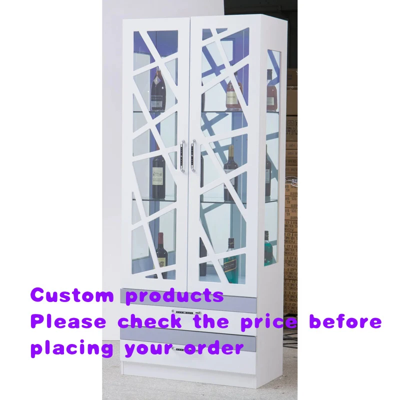 custom.Extensible Wine Storage Display Cabinet Home Living Room Kitchen Dining Hotel Furniture Use