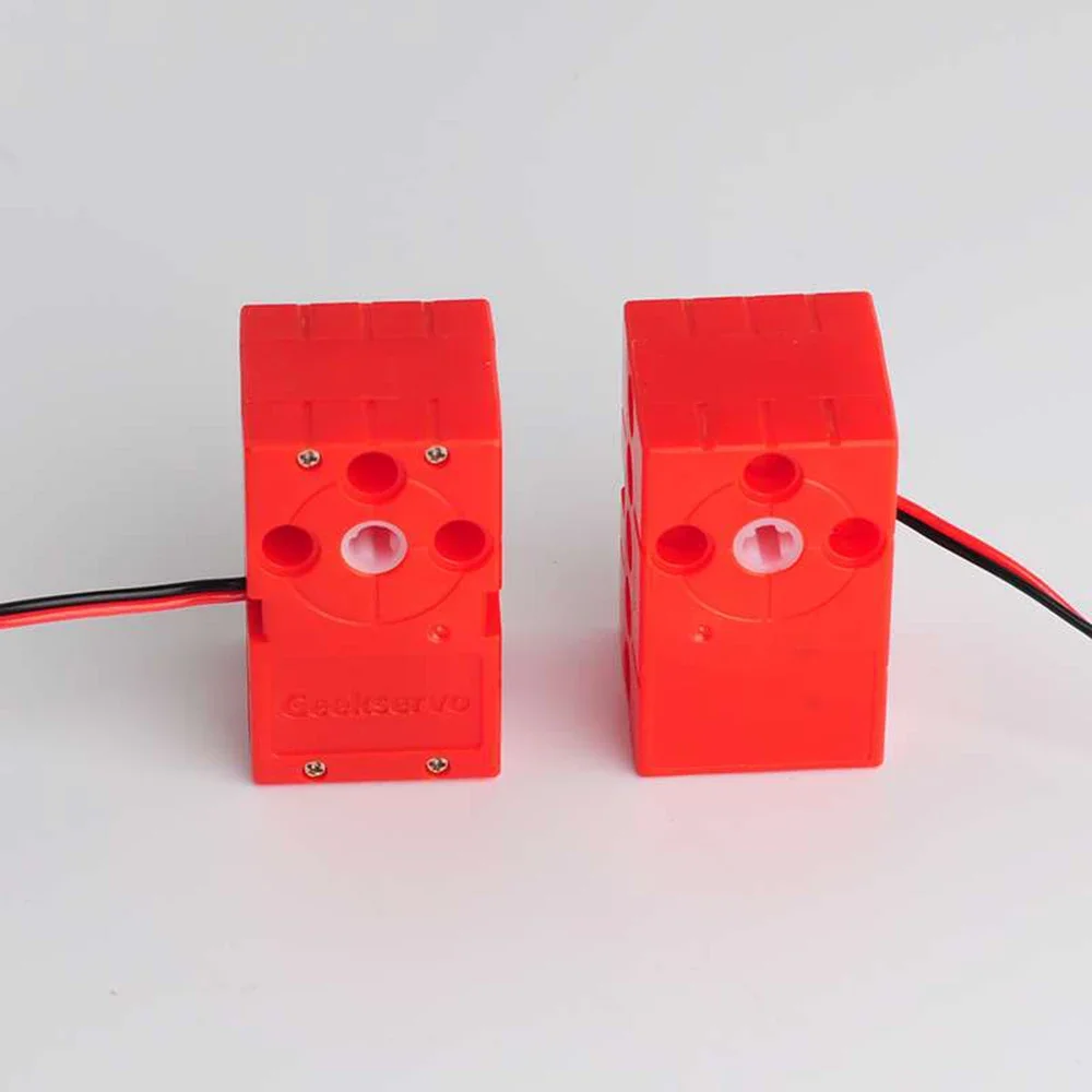 1/2/4PCS 0.7kg Geek servo 360 Degree Continuous Rotation Motor fast motor double shaft large torque red compatible with legoeds