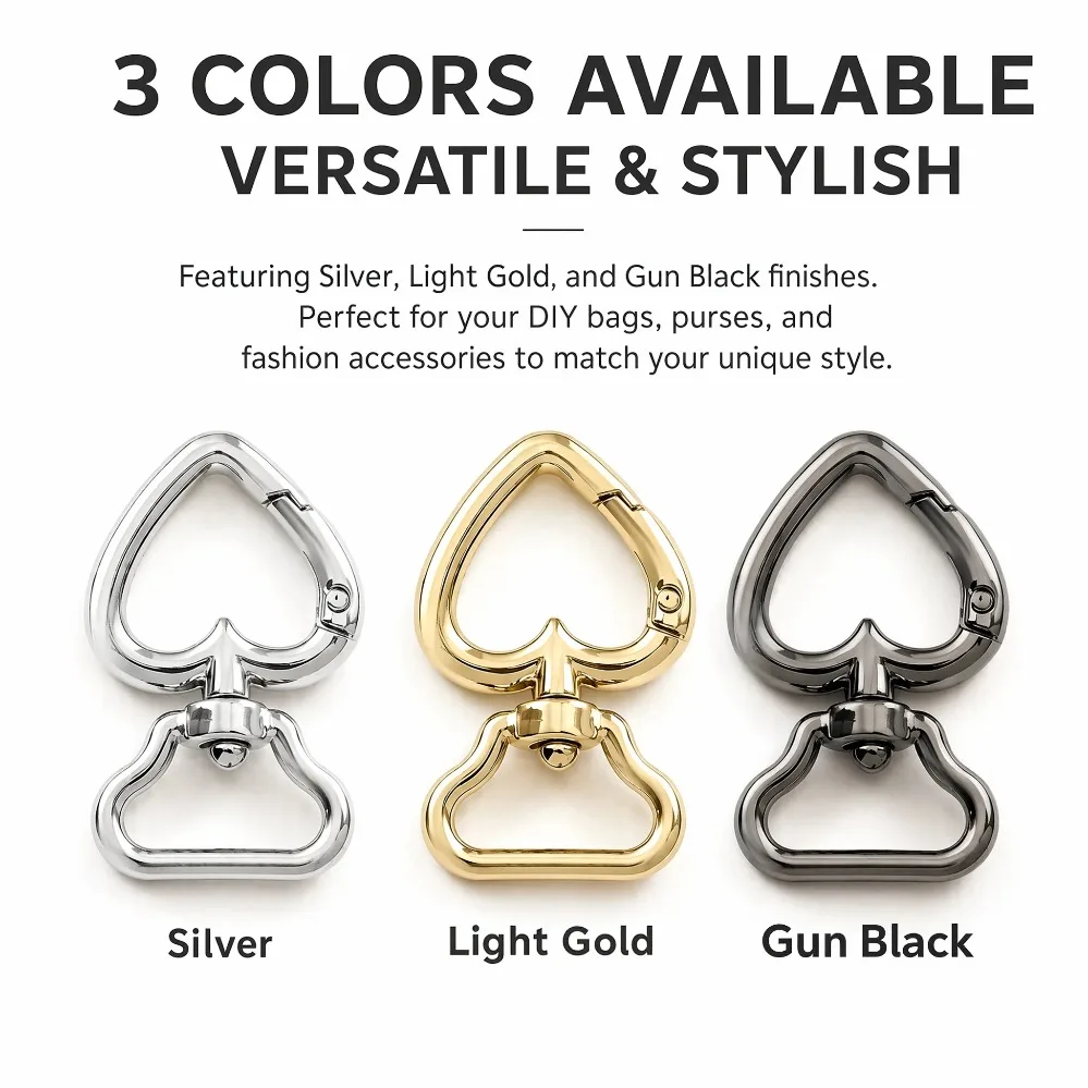 5-100Pcs Metal Buckles for Bag Strap Heart Ring Lobster Clasp Dog Collar Chain Snap Hooks DIY Hardware Jewelry Accessories