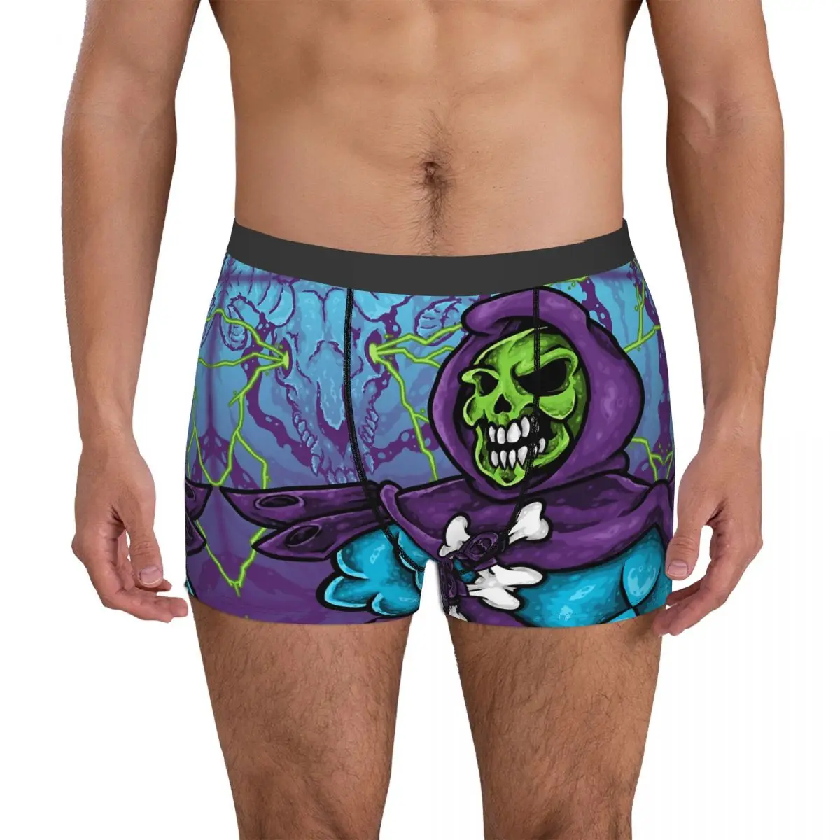 Exotic Men's Boxer Briefs Skeletor Masters Of The Meowniverse 18 Skivvy Autumn Wearable Novelty Humor Graphic