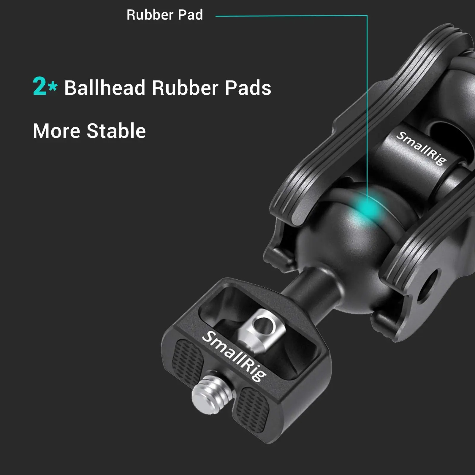 Быстроразъемный шарнирный магический рычаг SmallRig из алюминиевого сплава с двойной шаровой головкой + винты 1/4 дюйма для монтажа мониторов 2070
