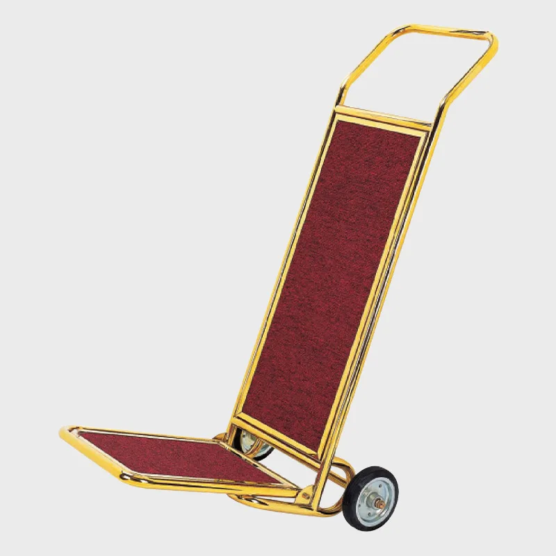 

Hotel luggage trolley folding portable airport trolley stainless steel light and easy to push silent
