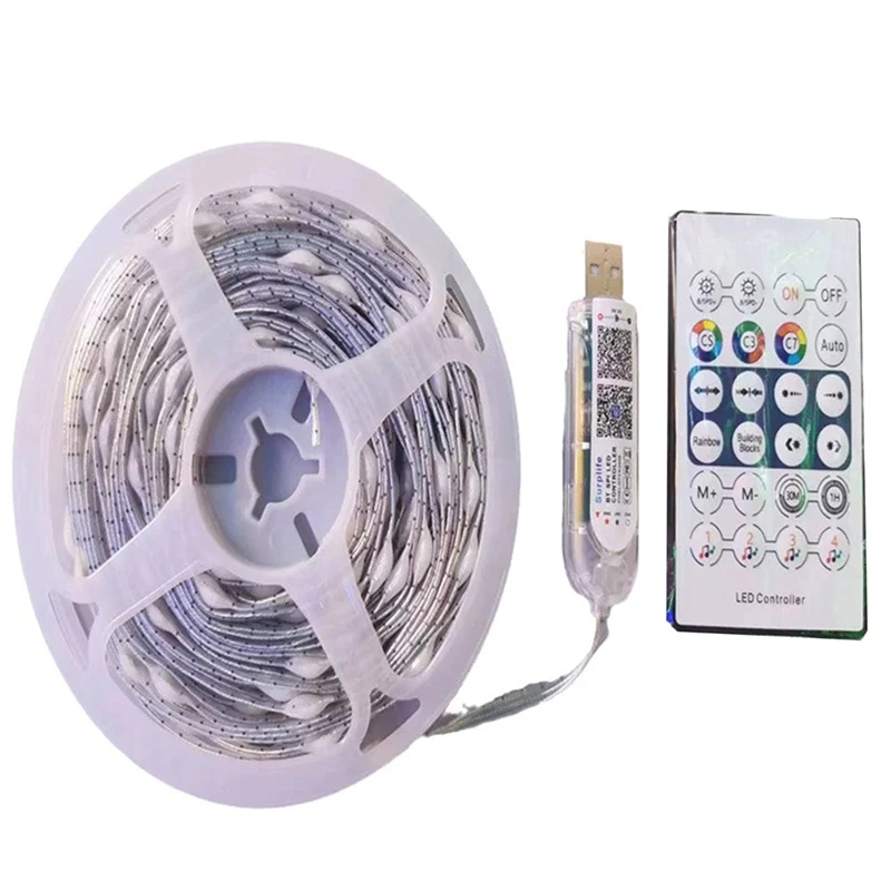 

ABGG-Pixels RGB Fairy String USB Музыка Dream Color Light USB DC5V Рождественская светодиодная гирлянда Свадьба День Рождения Украшение