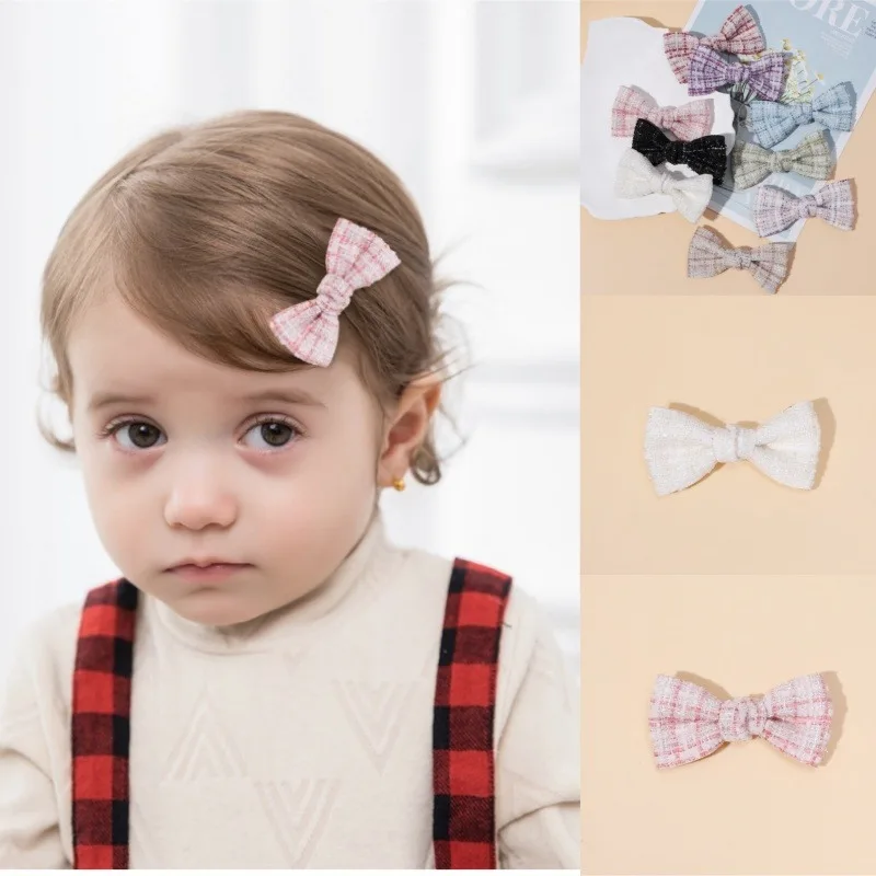 

Детские аксессуары для волос, 2 шт., заколки для волос с милыми бантиками, заколки для волос с решетчатым бантом для девочек, банты-бабочки, детские аксессуары для волос