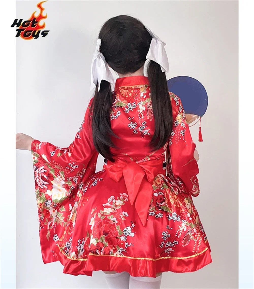 ثوب الكيمونو الياباني يوكاتا الجلباب Kawaii الفتيات الأزهار المطبوعة Haori دعوى جميل لوليتا فستان للنساء خادمة تأثيري حلي هالوين #4