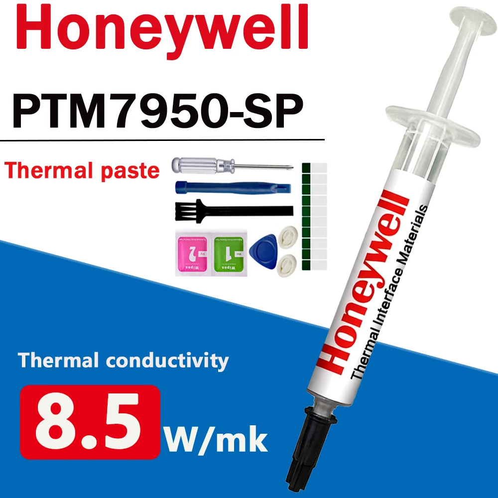 

Honeywell PTM7950-SP Silicone Grease Thermal Paste Phase Change Material 8.5W/mK Cooling For CPU GPU Graphics Card Laptops.