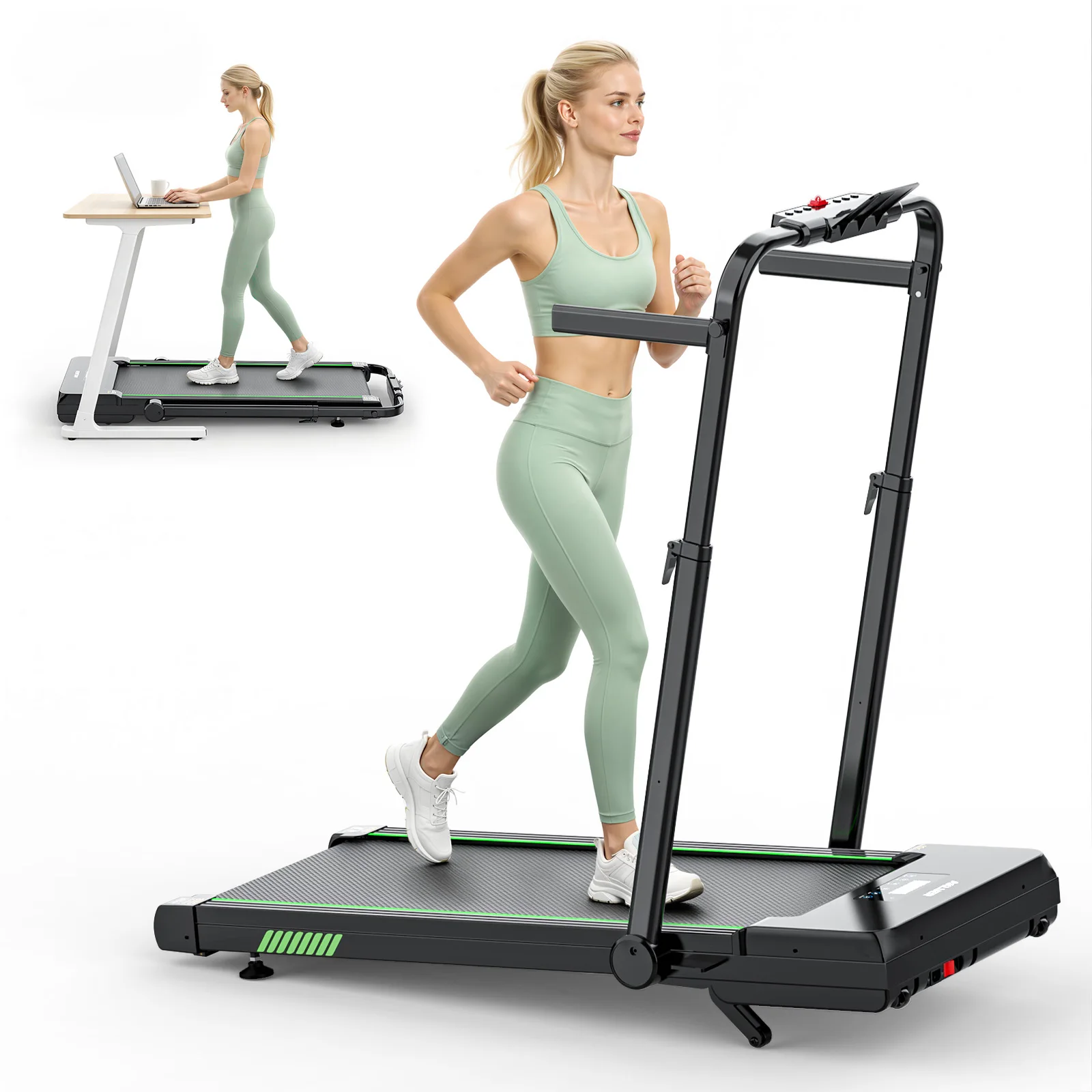 Foldable Walking Pad Treadmill with 9-Level Auto 12% Incline & 2.5HP Silent Motor Bluetooth APP OEM ODM From China Factory