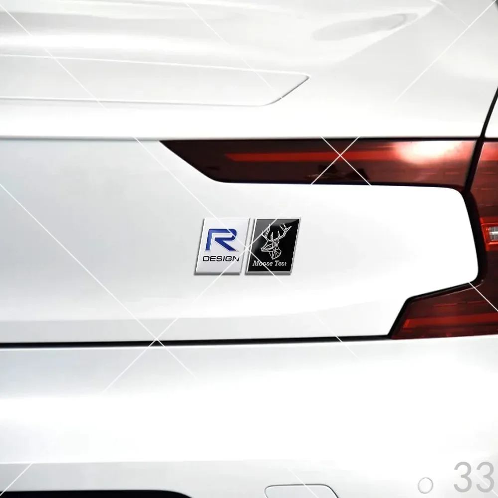 3D Aluminium Thin Sticker RDESIGN Polestar AWD Ocean Race Emblem Sweden Crown Badge For Volvo XC60 XC90XC40 V40 V60 V90 S60 S90 - view 5