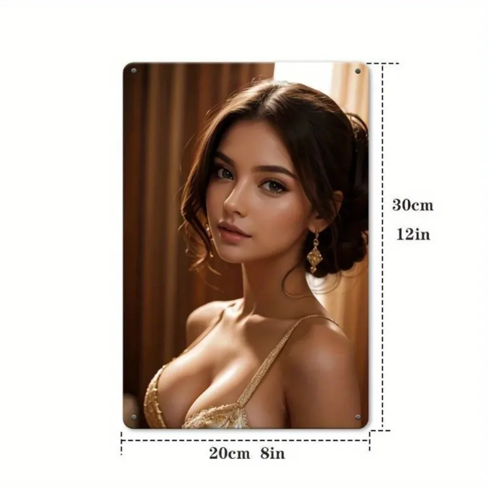 Brand Metal Wall Art Decor Rustic Plaque Sign, Home Garden Hanging 2D Decorative