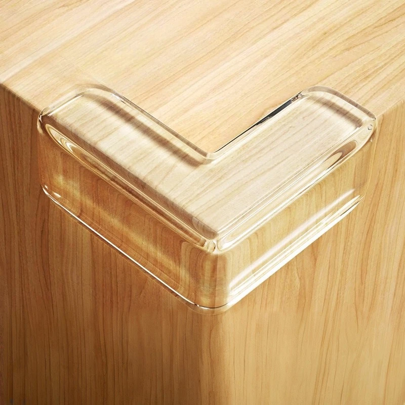 2pcs Clear Silicone Table Corner Anti-collision Guard Strip Transparent Furniture Edge Protector Baby Safety Bumper Corner Cover