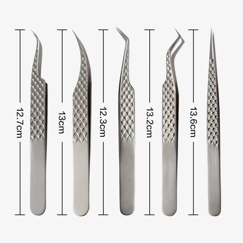 Titanium Alloy Tweezers For Eyelash Extension High Precision Anti-static Eyebrow Eyelashes Tweezers instrumentos de maquillaje