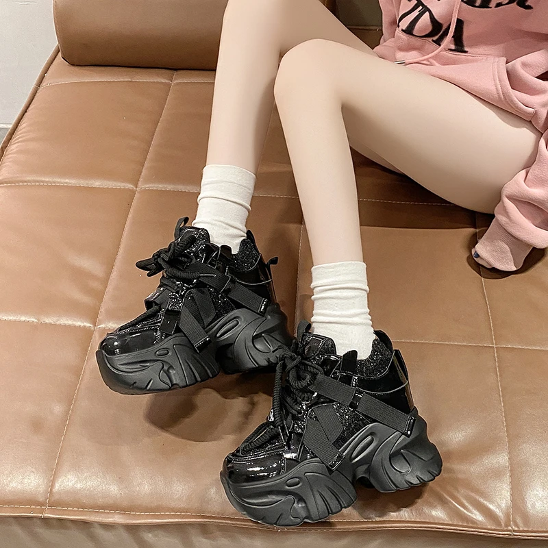 Women\'s Sneakers Summer 2024 Korean Ladies Shoes Woman-shoes Platform New Fashion Roses Casual Thick Sole Leisure High Rubber PU