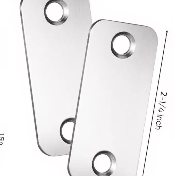 Adjustable Stainless Steel Door Strike Filler Plate Kit With Screws For Lock Repair And Hole Cover For Home Lock Mechanism