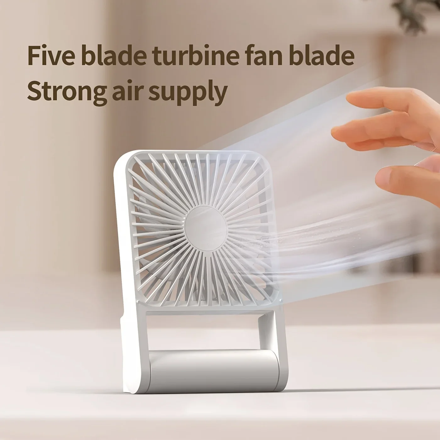 Stay Cool Anywhere  Portable USB Outdoor Fan With Infinite Speed Control, Strong Wind, Rechargeable Battery & Lighting