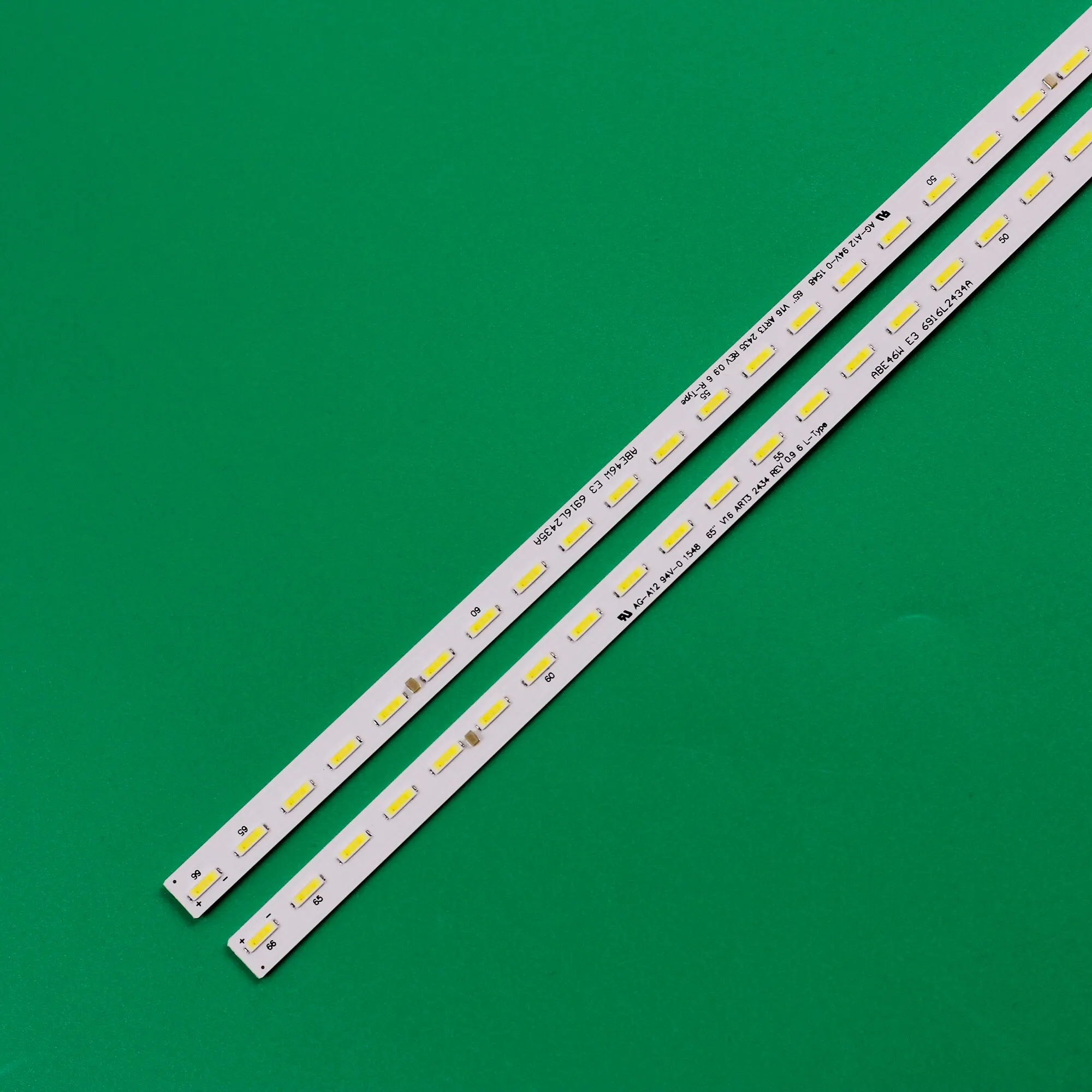 New 2pcs 713mm 66LED LED Backlight strip For LG 65UH661V 65UH650V LC650EGE FJ M2 M1 6916L2434A 6916L2435A 65 V16 ART3 2435 2434